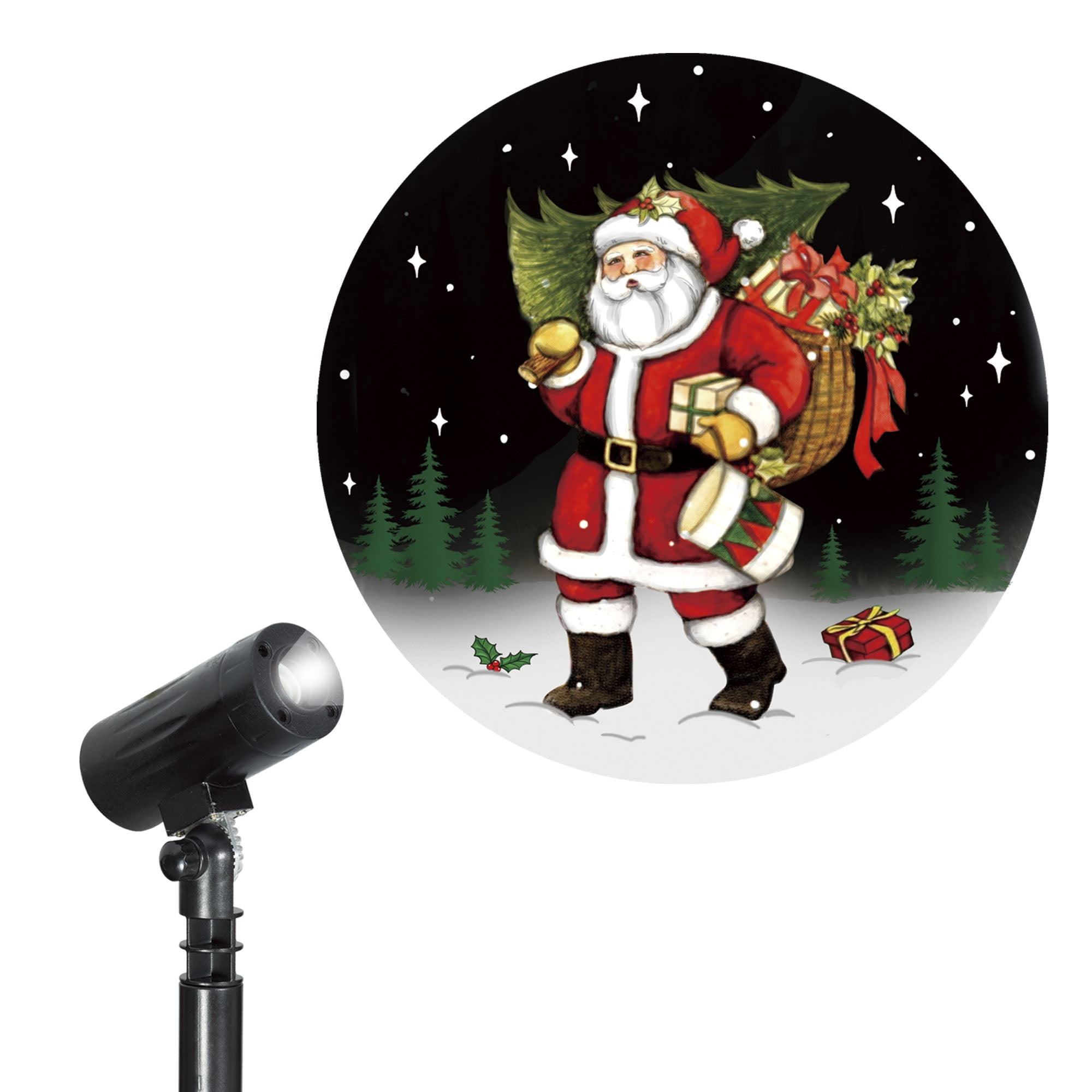 Holiday Time 3Function LED Santa Projector, with Outdoor Adaptor