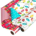 Holiday Time 30" Reversible Christmas Wrapping Paper, Christmas Lights