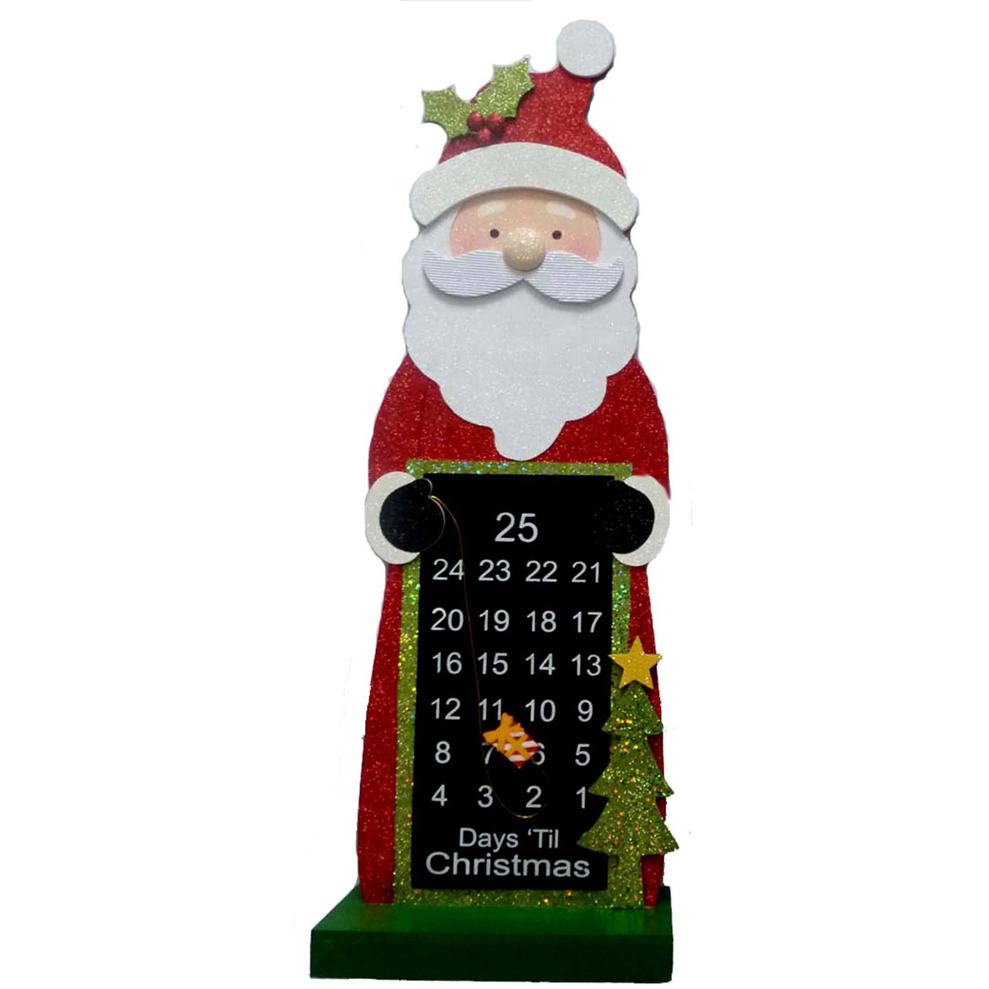 Holiday Time 33" Santa Christmas Advent Calendar Greeter - Walmart.com