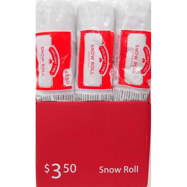 Holiday Time 36in X 8ft Polyester Snow Roll