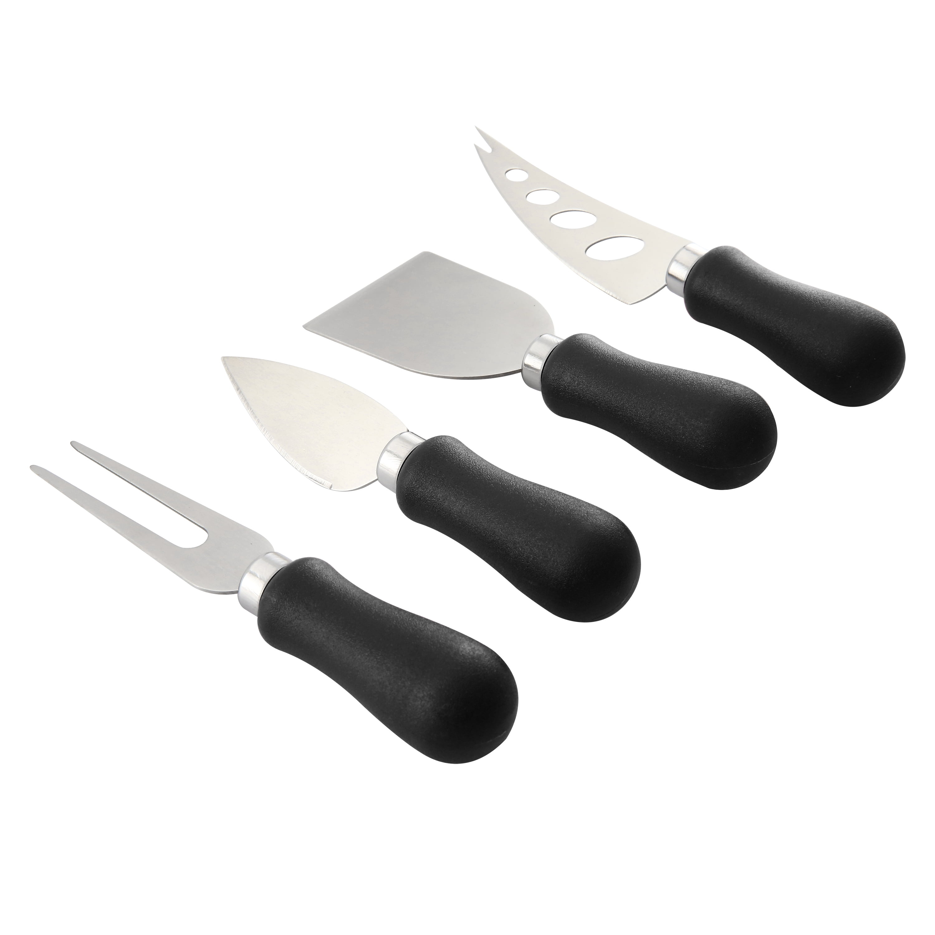4pk Stainless Steel Cheese Knives Marble White - Threshold™