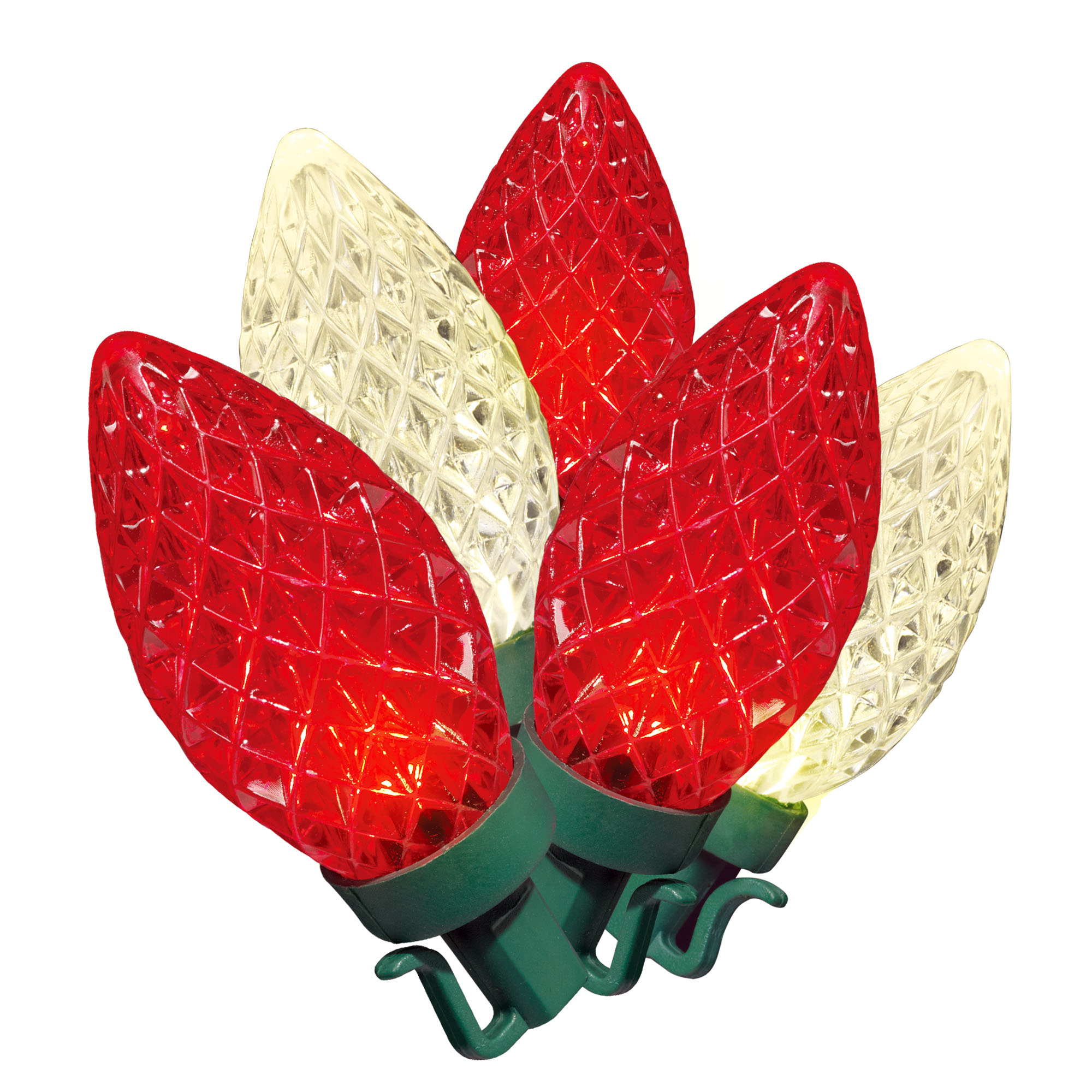 Holiday Time 400-Count Warm White and Red Diamond-Cut C9 LED Christmas Lights, 238 Feet - image 1 of 4