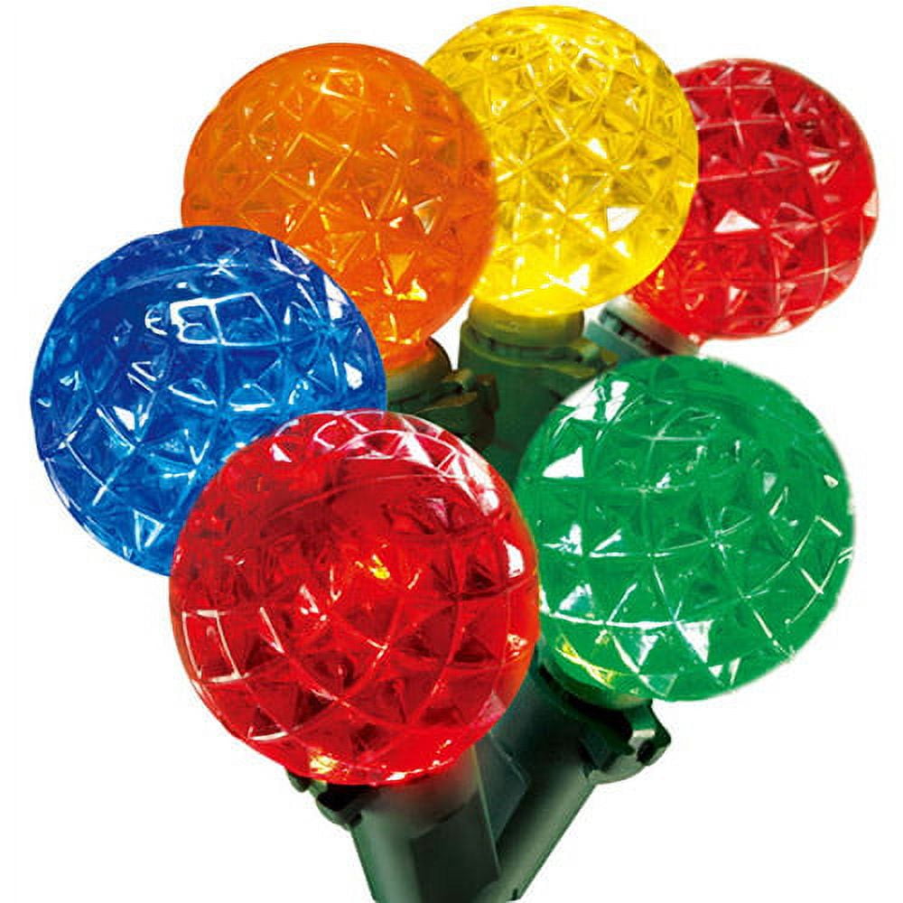 Holiday Time 50Count G8 Globe Christmas Lights, MultiColor Globe Christmas Lights