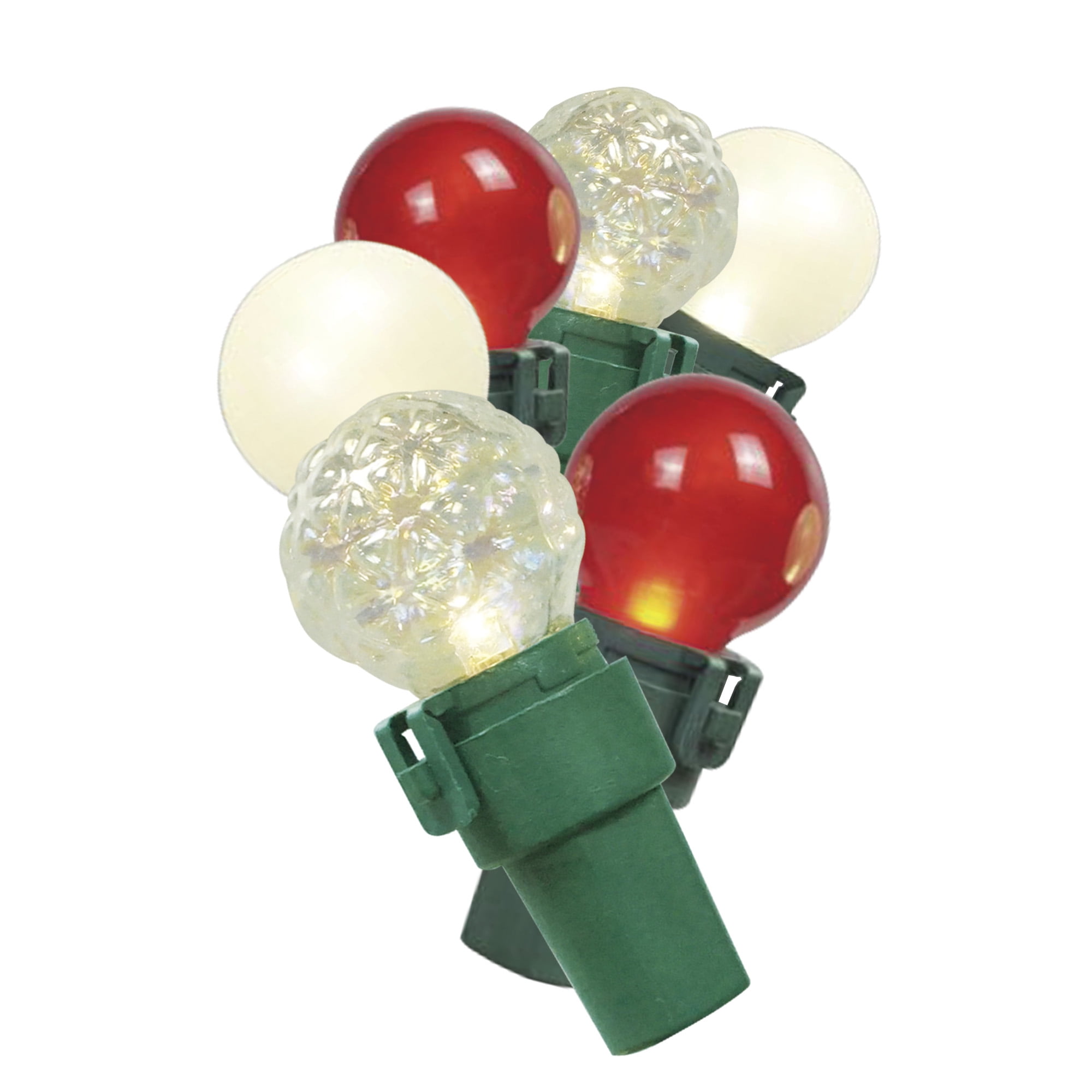 LED Glass G15 Christmas Lights - Warm White/Red - Walmart.com