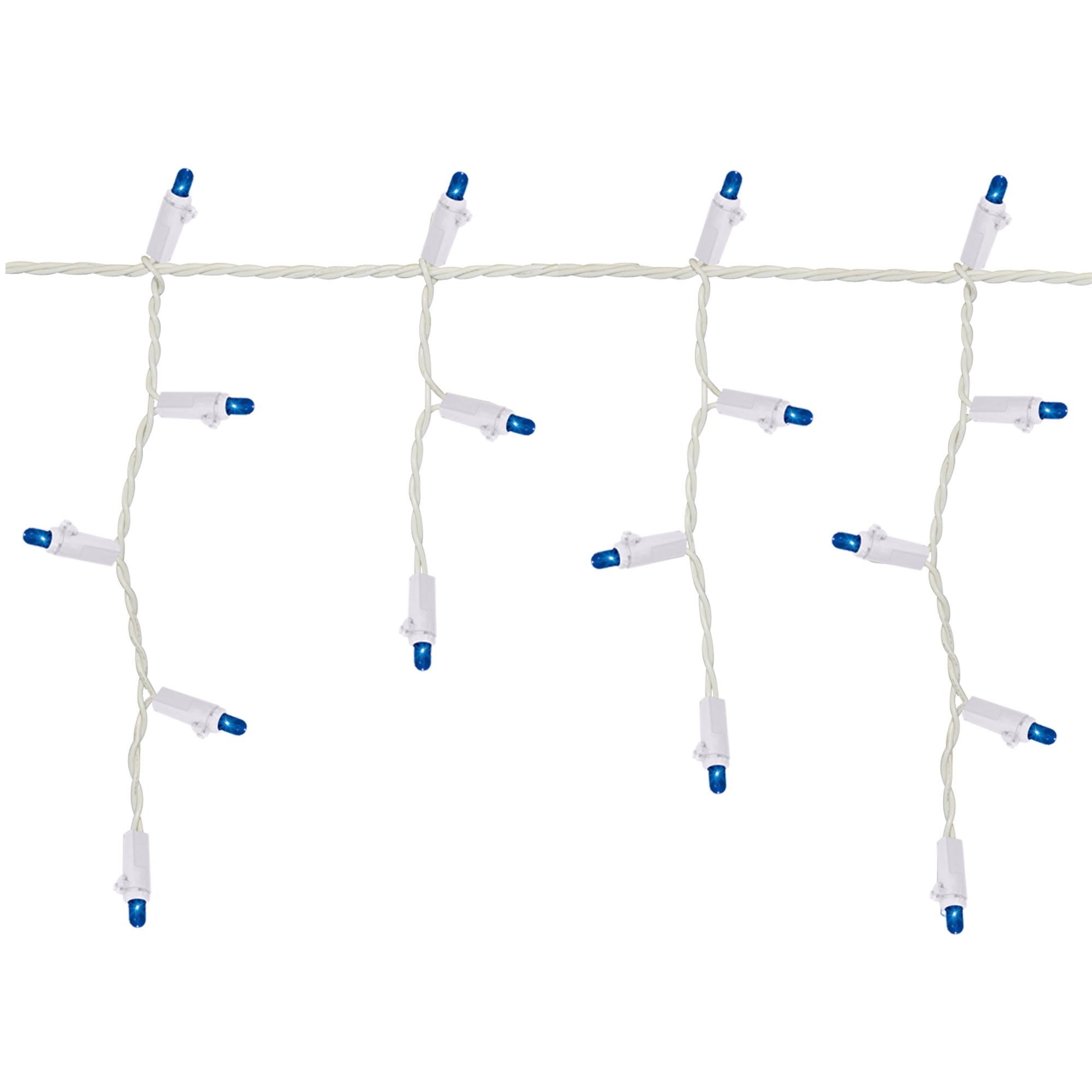 Holiday Time 500Count Blue LED Dome Icicle Christmas Lights, 52.3 feet