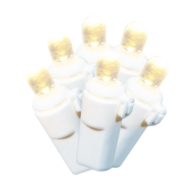 Holiday Time 500Count Warm White LED Dome Christmas Lights, with White