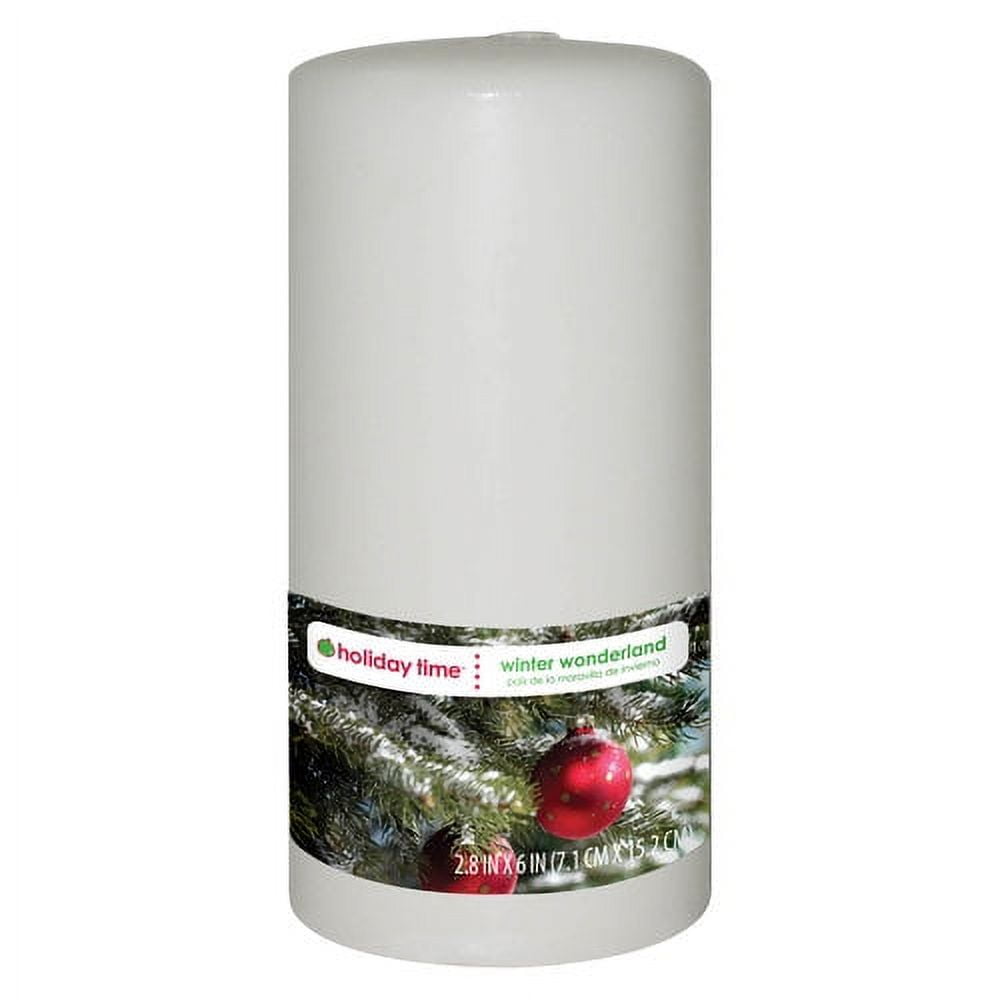 Holiday Time 6" Pillar Candle, Winter Wonderland
