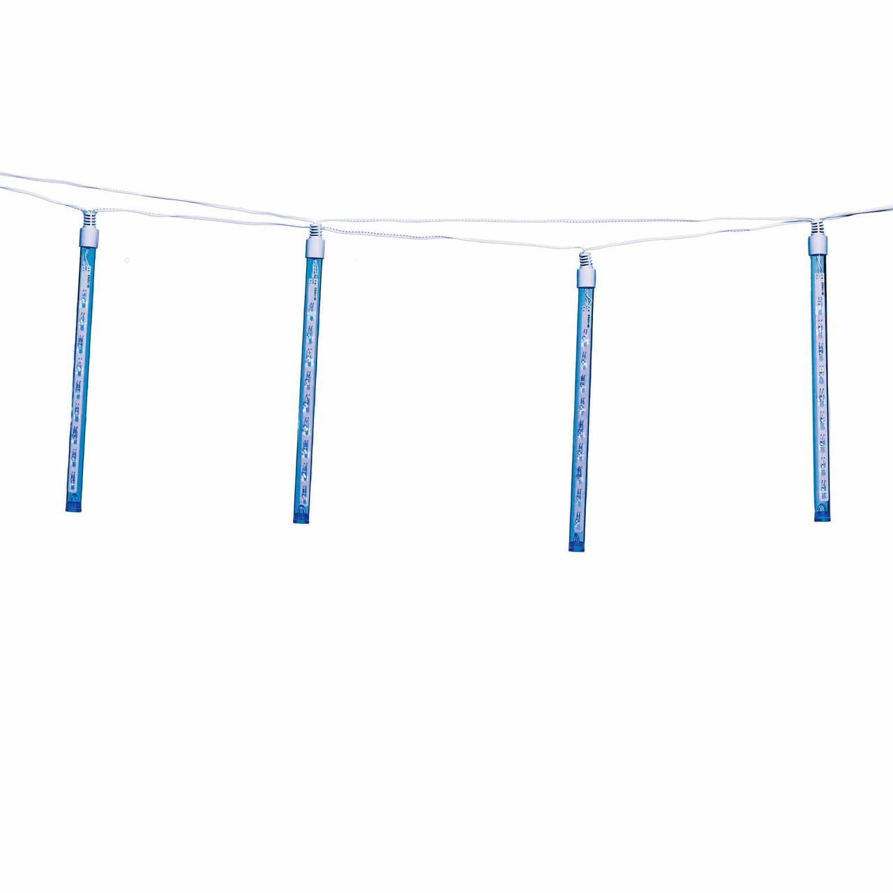 Holiday Time 7Count Blue LED Dripping Icicle Christmas Lights, with