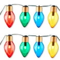 Holiday Time 8Count Jumbo C7 Christmas Lights, Multicolor, 10.5 feet