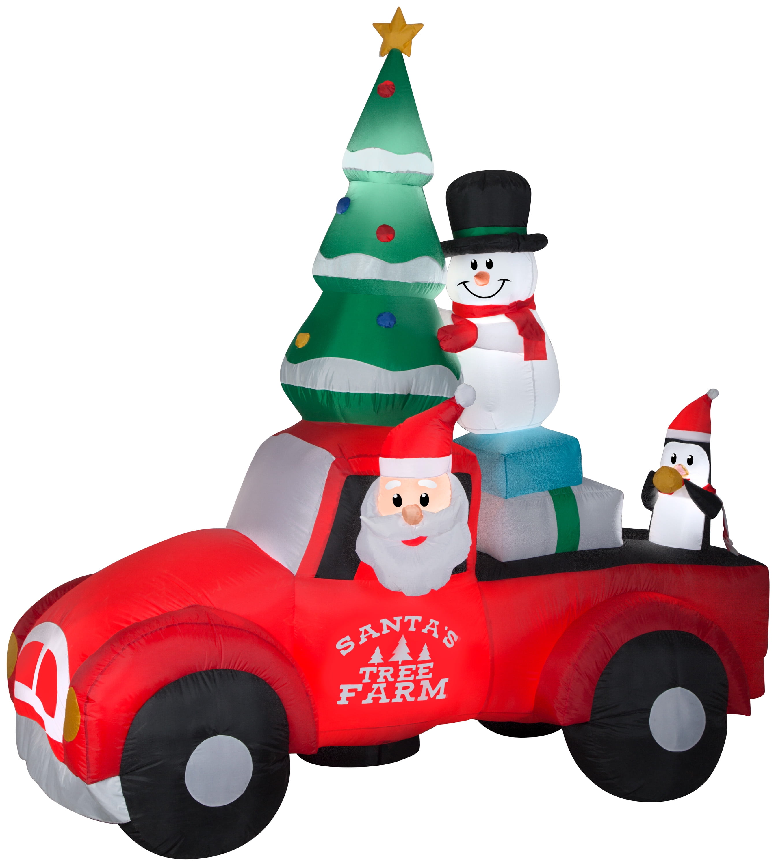 Holiday Time 8 ft Christmas Santa Truck Inflatable