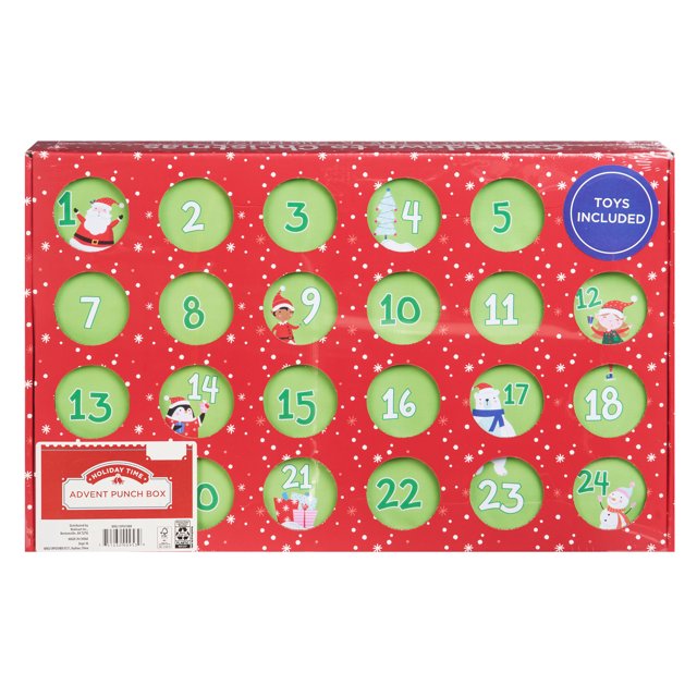 Holiday Time Advent Punch Box with Toys