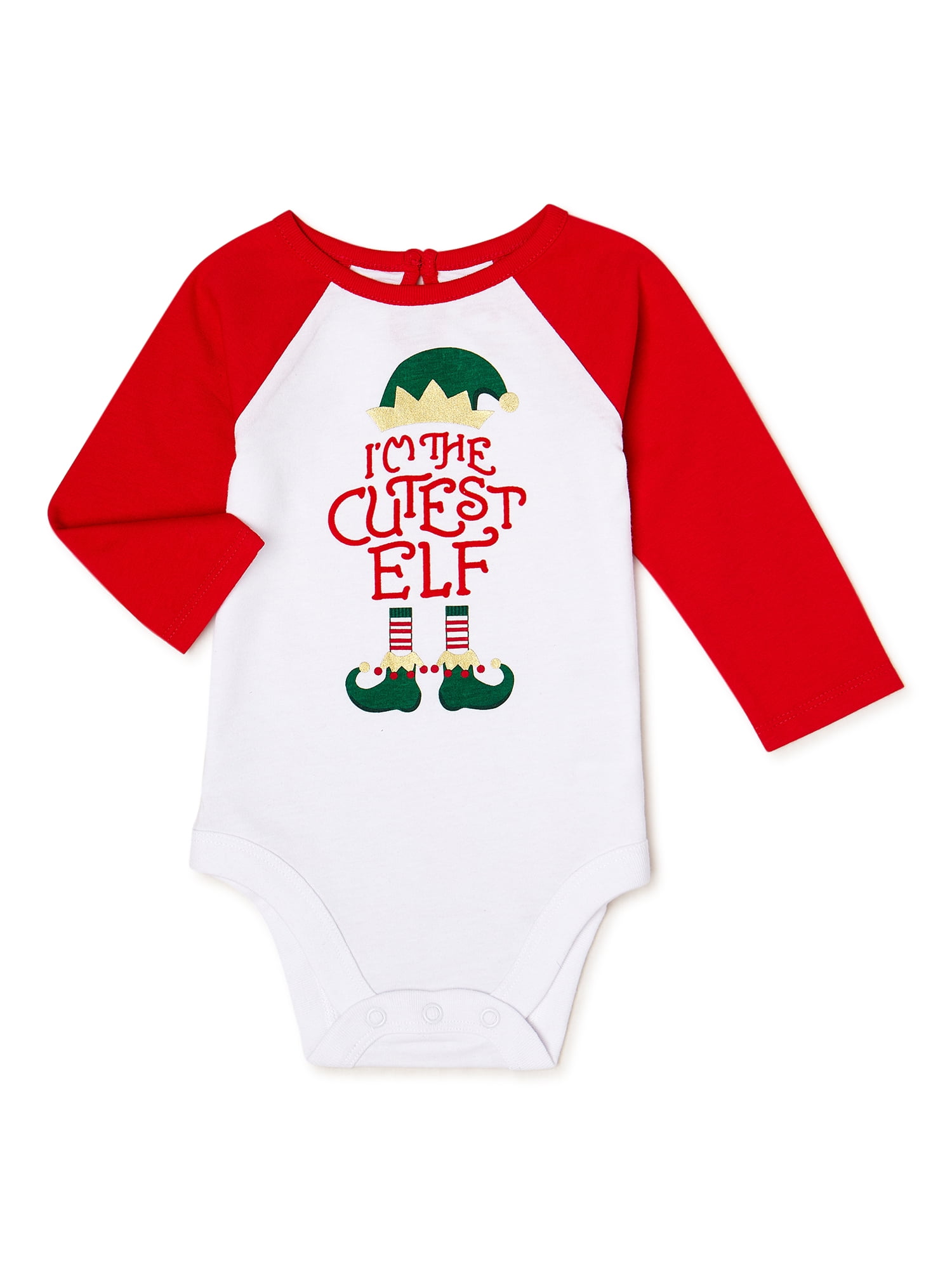 Holiday Time Baby Girls Long Sleeve Bodysuit, Sizes 0M9M