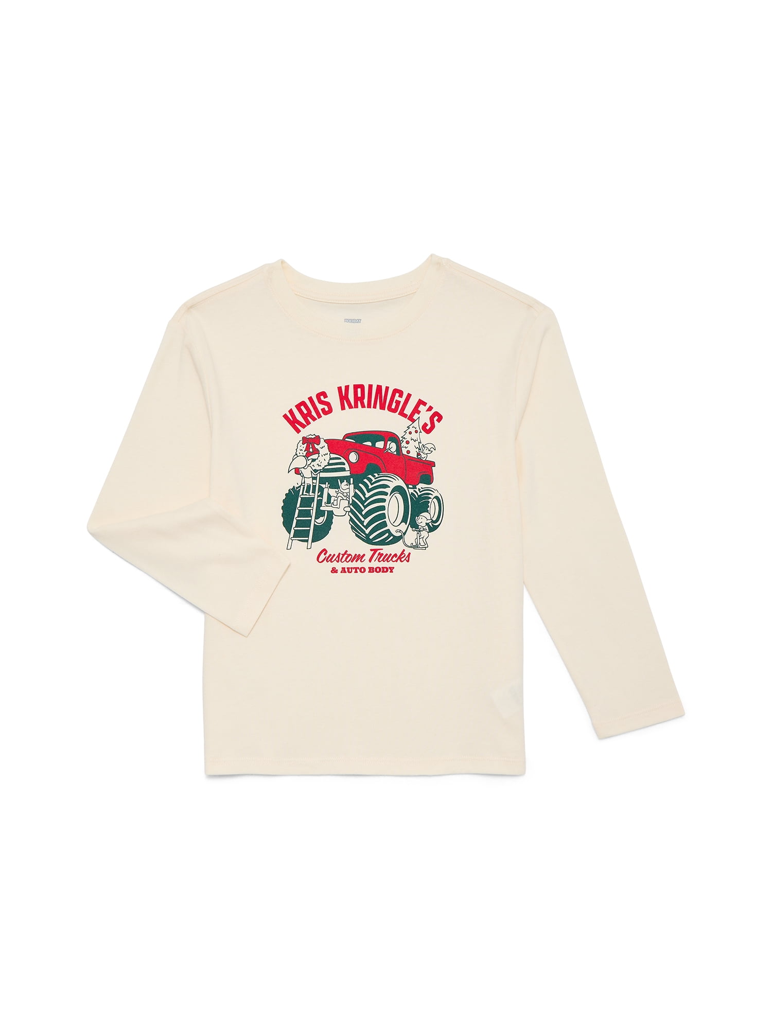Holiday Time Boys Christmas Long Sleeve Graphic T-Shirt, Sizes 4-18