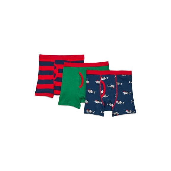 Holiday Time Boys Boxer Brief Underwear, 3-Pack, Sizes S-XL