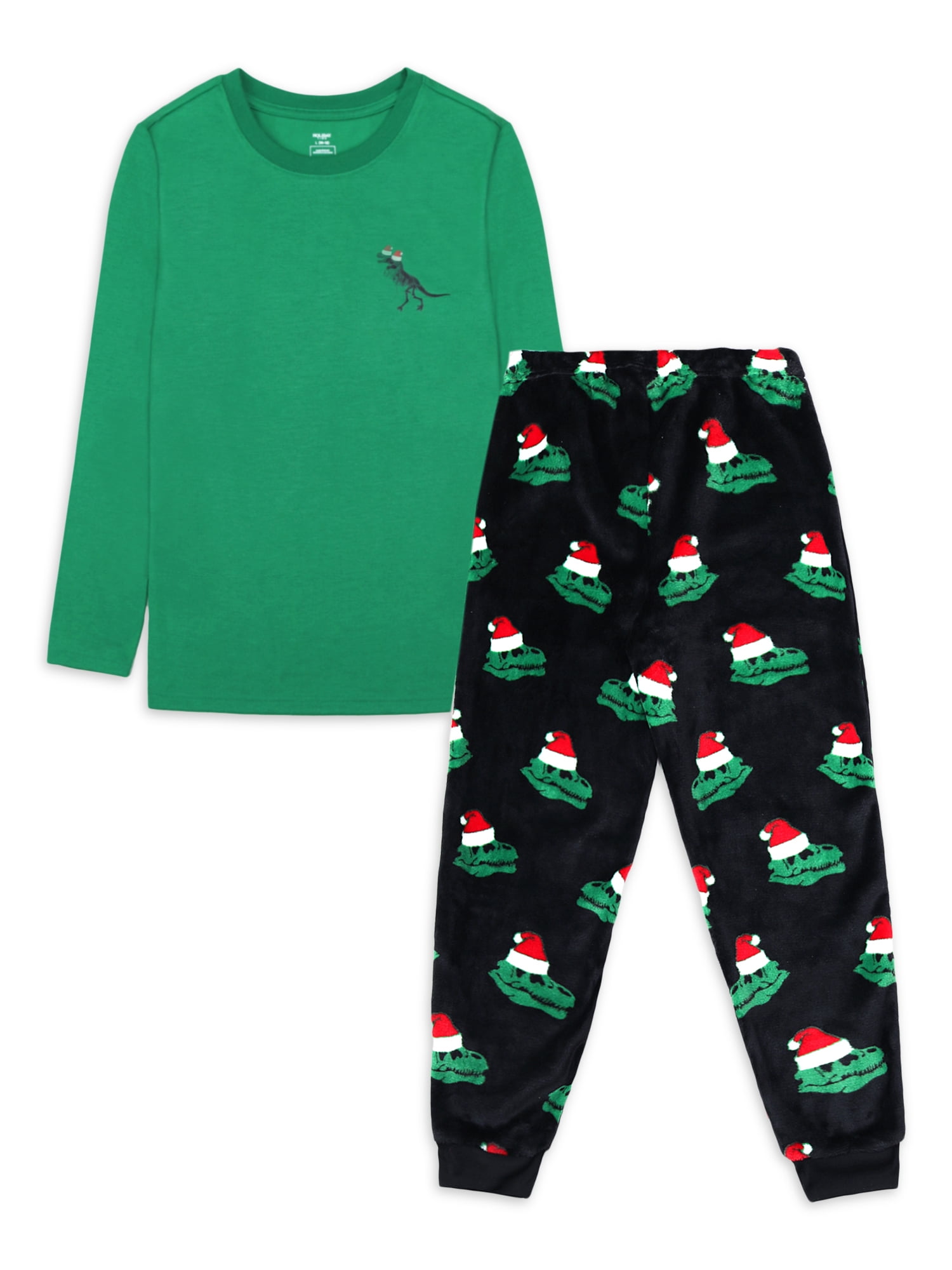 Holiday Time Boys Christmas Long Sleeve Top and Pajama Pant Set, 2