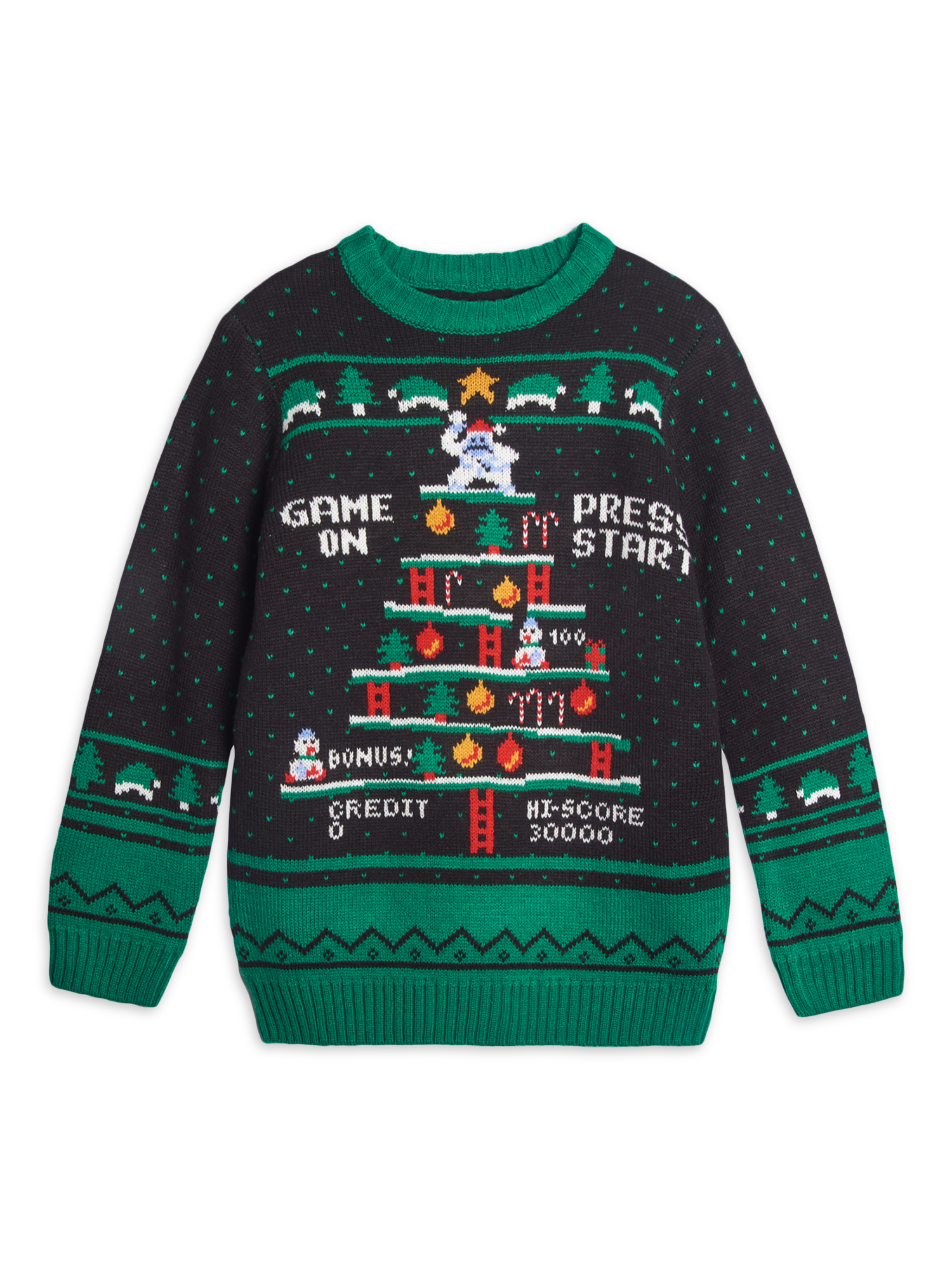 Holiday Time Boys Christmas Sweater Sizes 4 18 Husky Walmart