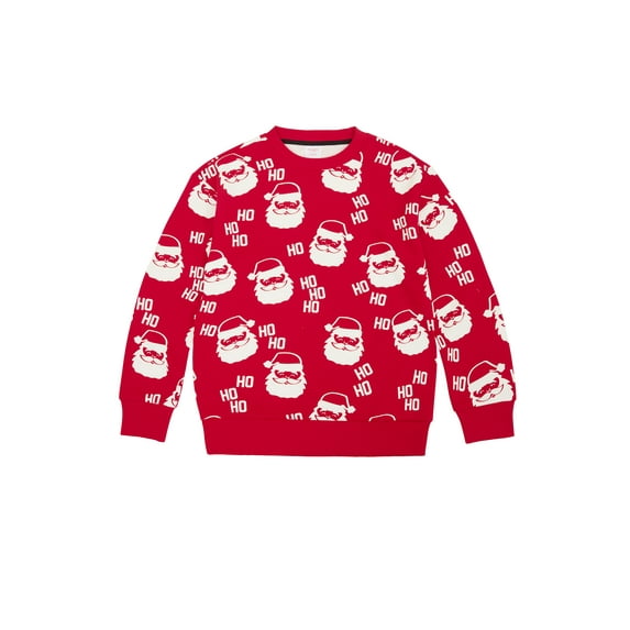Holiday Time Boys Christmas Sweatshirt, Sizes 4-18 & Plus