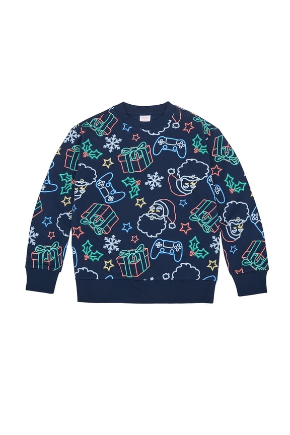 Boys Christmas Sweatshirt, Sizes 4-18 & Plus