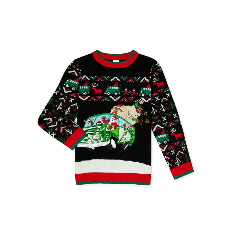 Holiday Time Boys Exclusive Christmas Sweaters Sizes 4 18 Plus Walmart