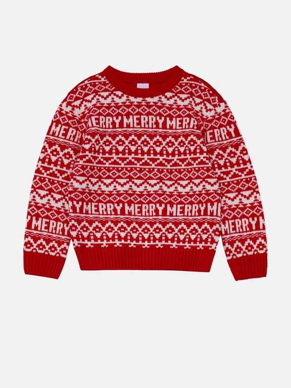 Boys Long Sleeve Fair Isle Sweater, Sizes 4-18