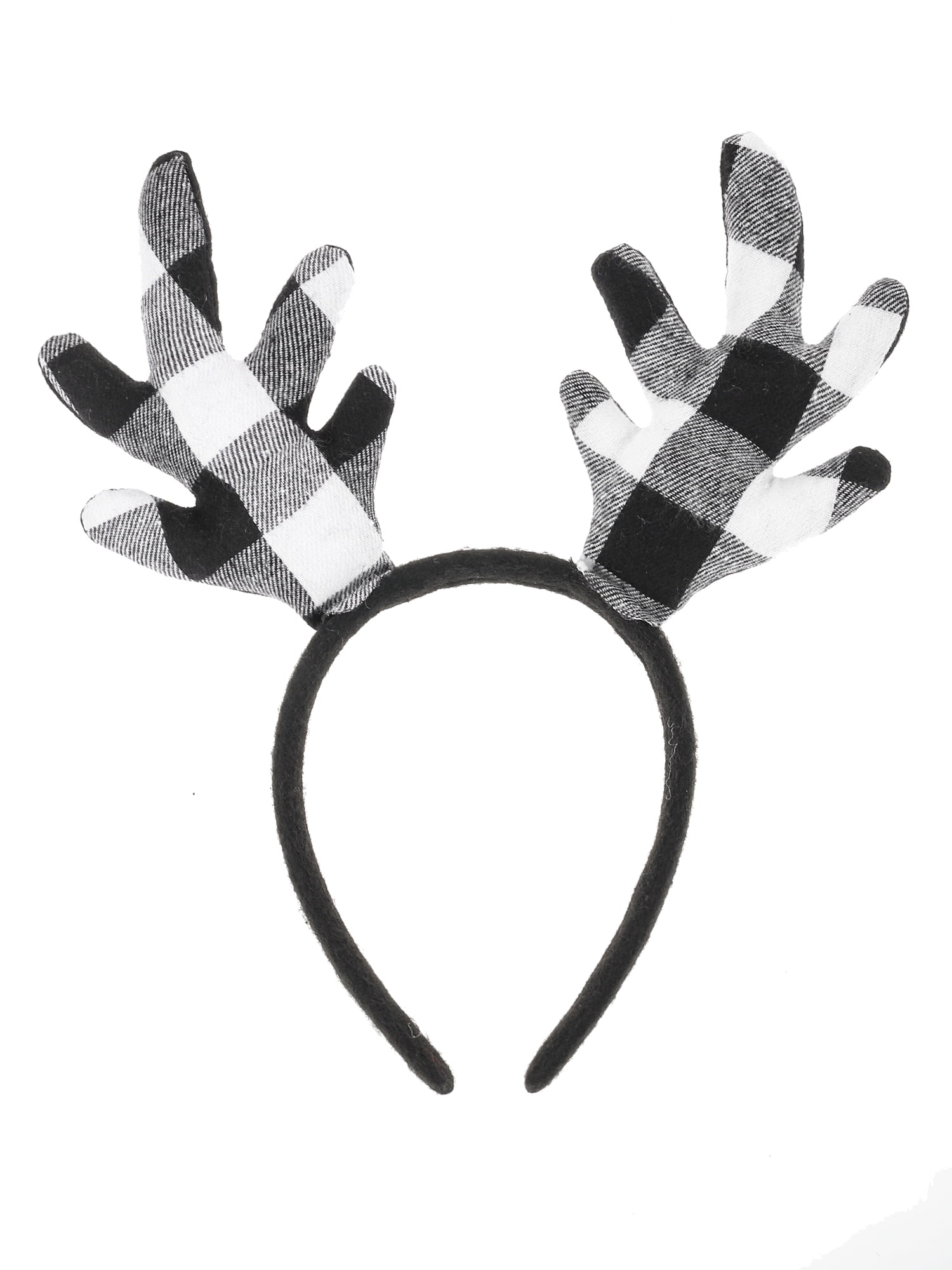 Holiday Time Buffalo Plaid Reindeer Antler Headband, 1 Piece
