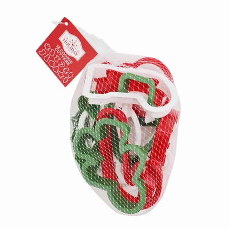 Holiday Time Christmas 12CT Plastic Cookie Cutter Set