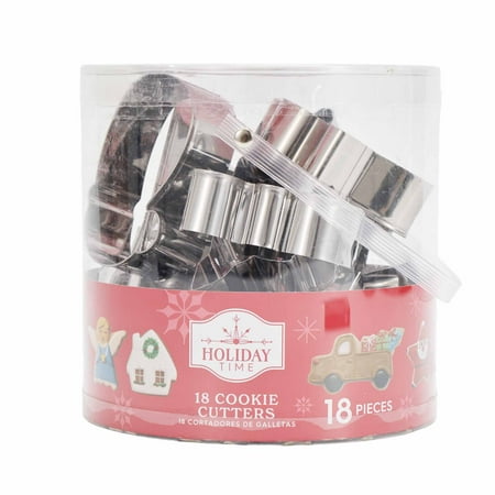 Holiday Time Christmas 18CT Metal Cookie Cutters