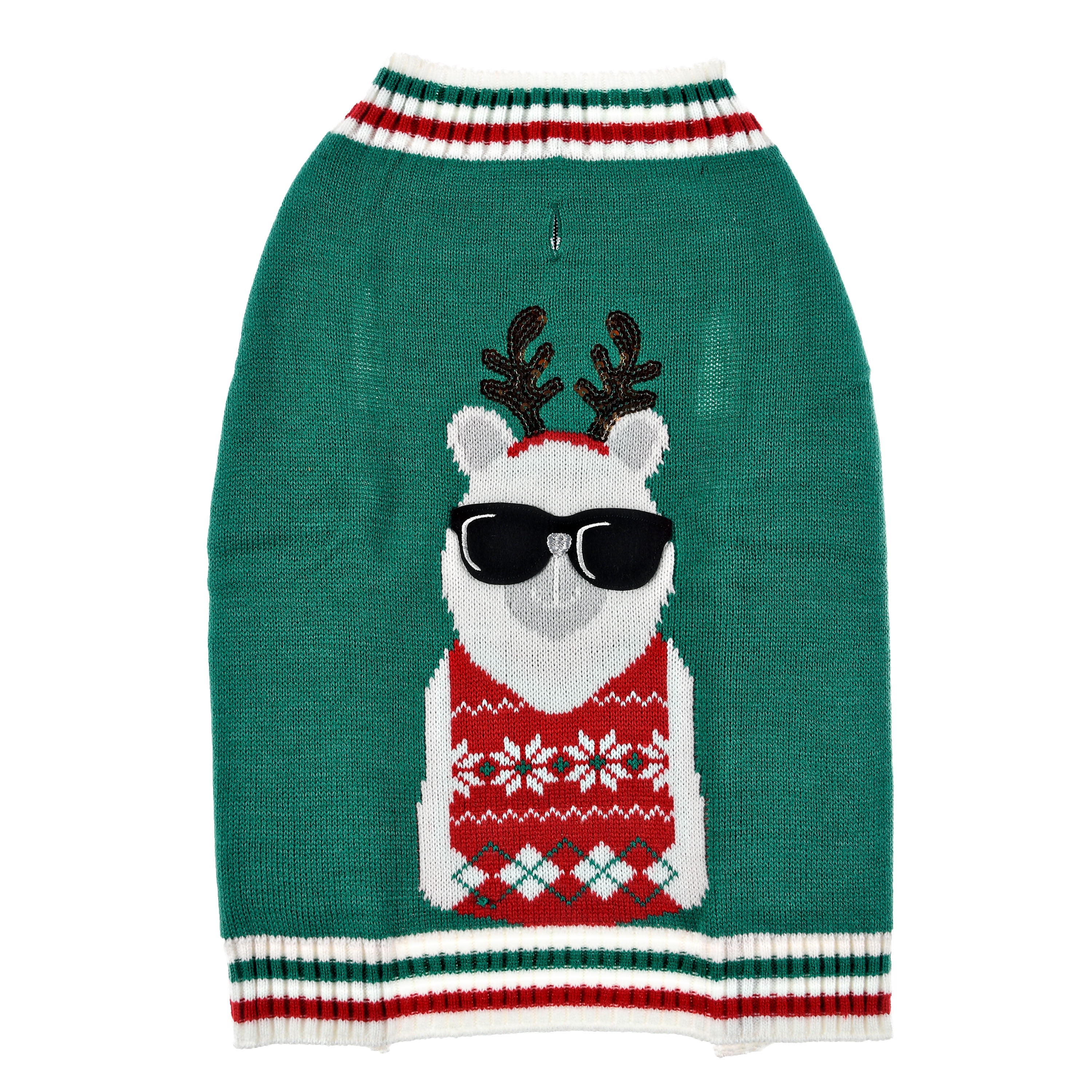 Holiday Time Christmas Cool Reindeer Sweater for Dogs, Small