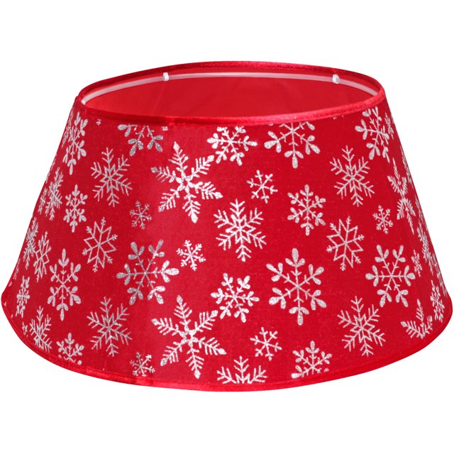 Holiday Time Christmas Decor 22" Red Snowflake Velvet Stand Band Tree