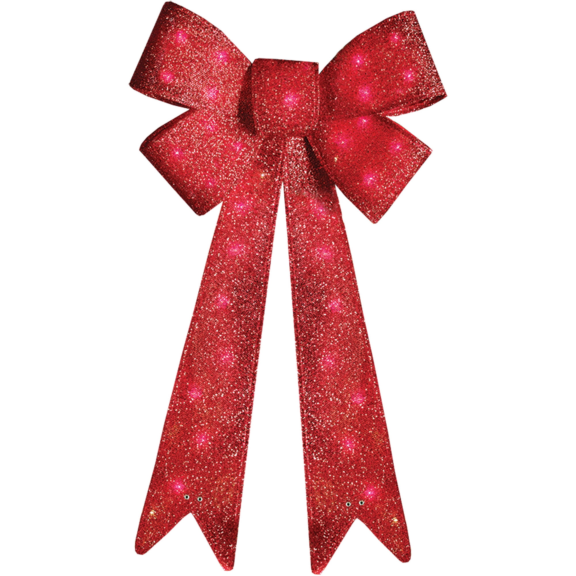 Holiday Time Christmas Decor 36" Indoor / Outdoor Lighted Red Tinsel