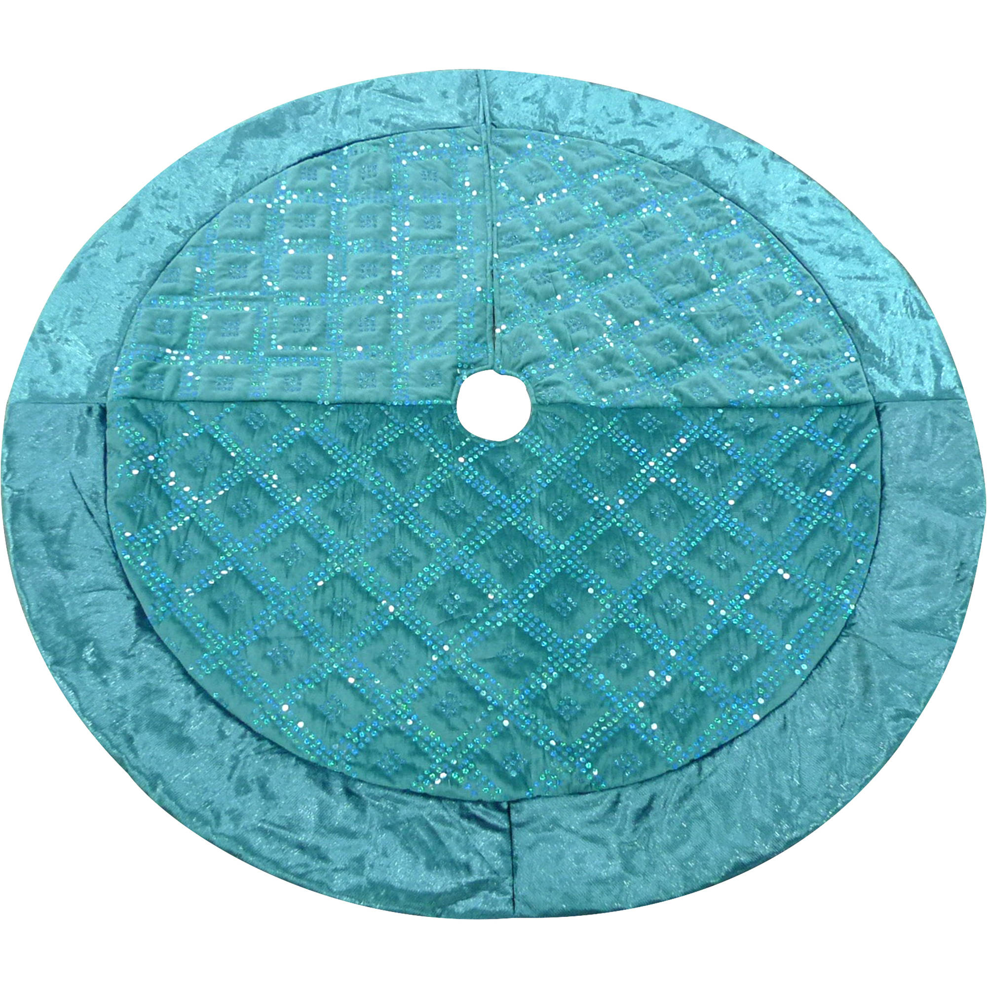 Teal Christmas Tree Skirt 