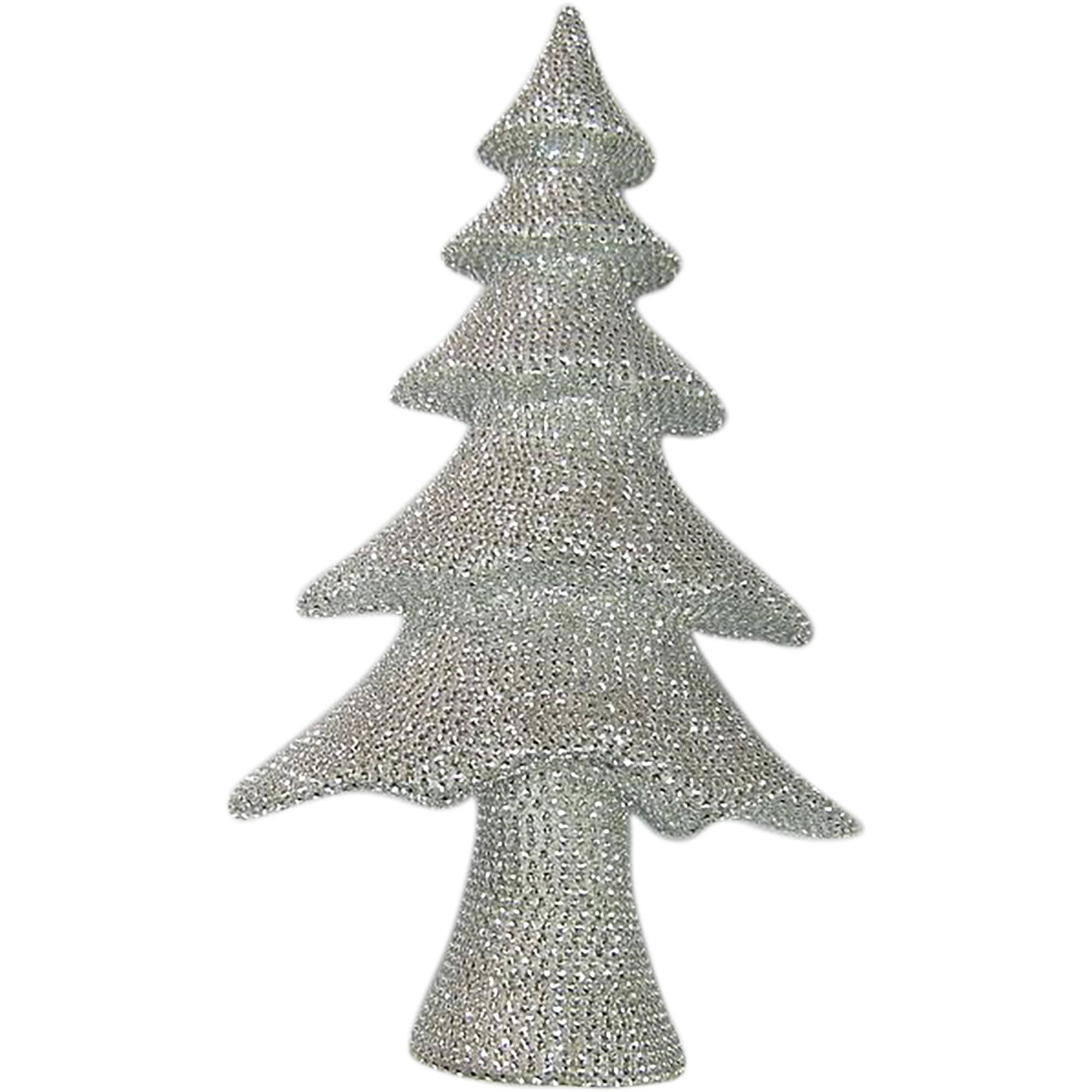 Holiday Time Christmas Decor Pave Sliver Small Tree - Walmart.com
