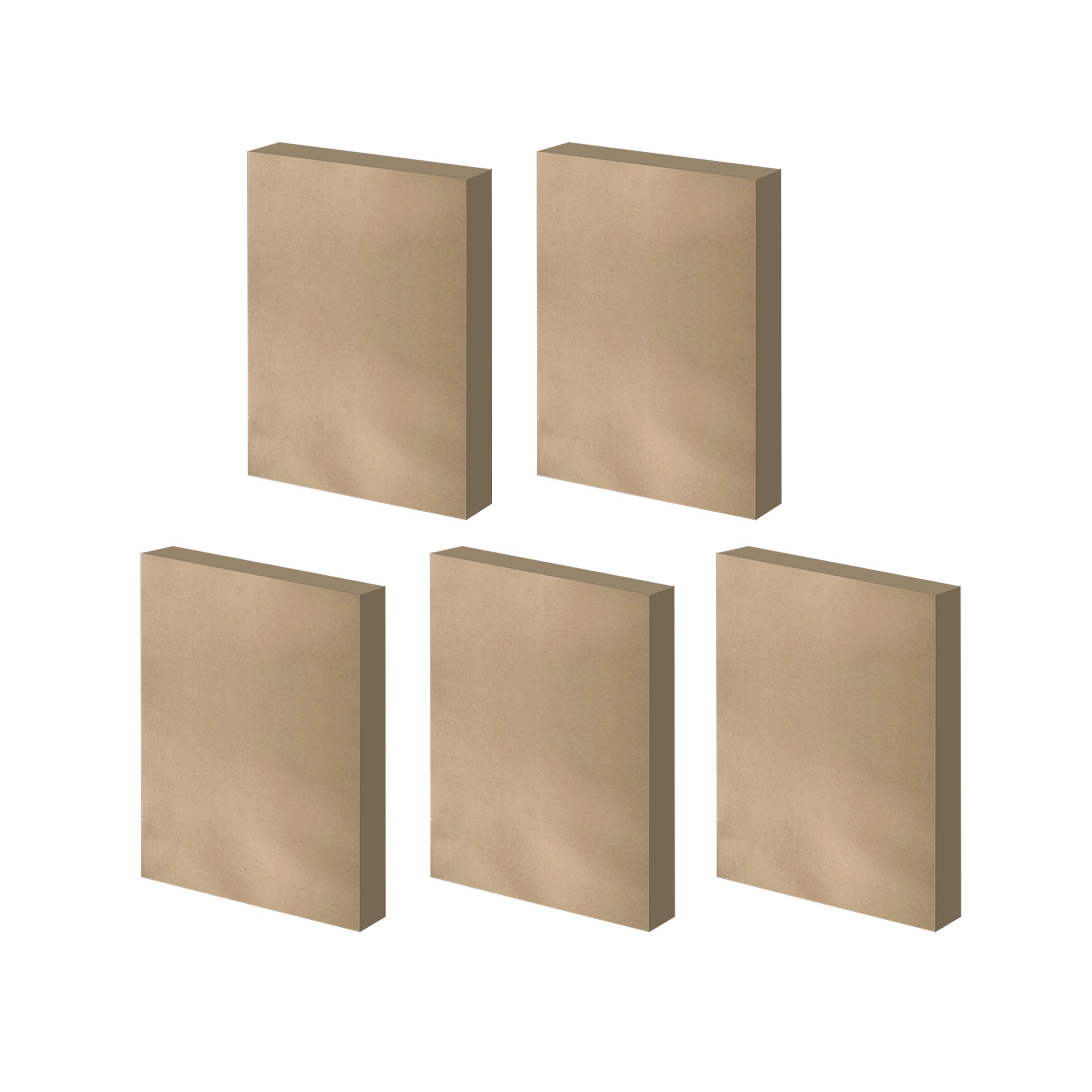 Holiday Time Christmas Gift Boxes, Brown Kraft Shirt Boxes, 5 Count