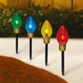 Holiday Time Christmas Lights Jumbo C9 Lighted Lawn Stake, 4Piece Set