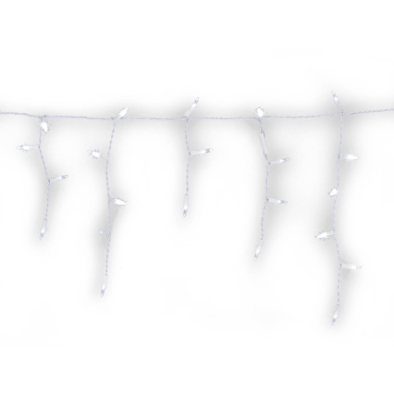 Holiday Time Christmas Lights LED Cool White Icicle Lights, 500Count