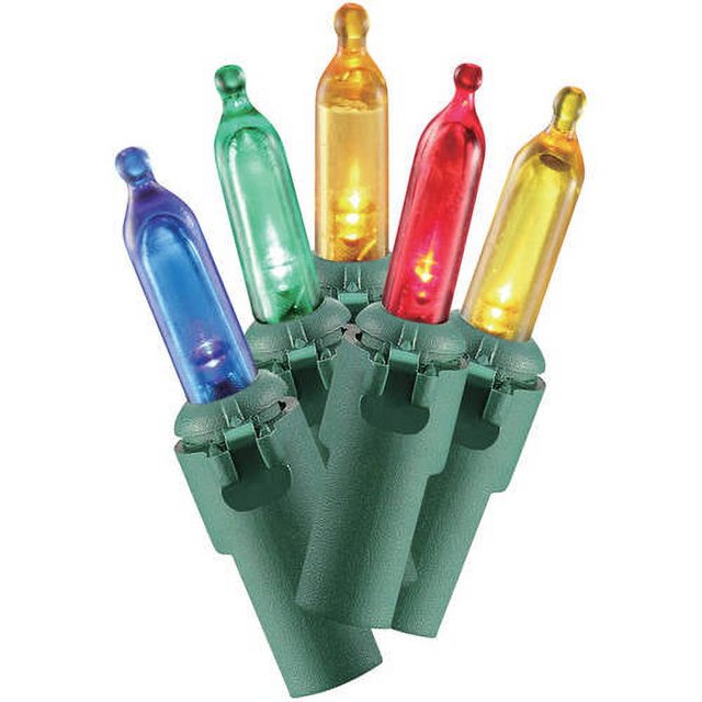 Holiday Time Christmas Lights LED M5 Solar Lights with Green Wire, 50ct