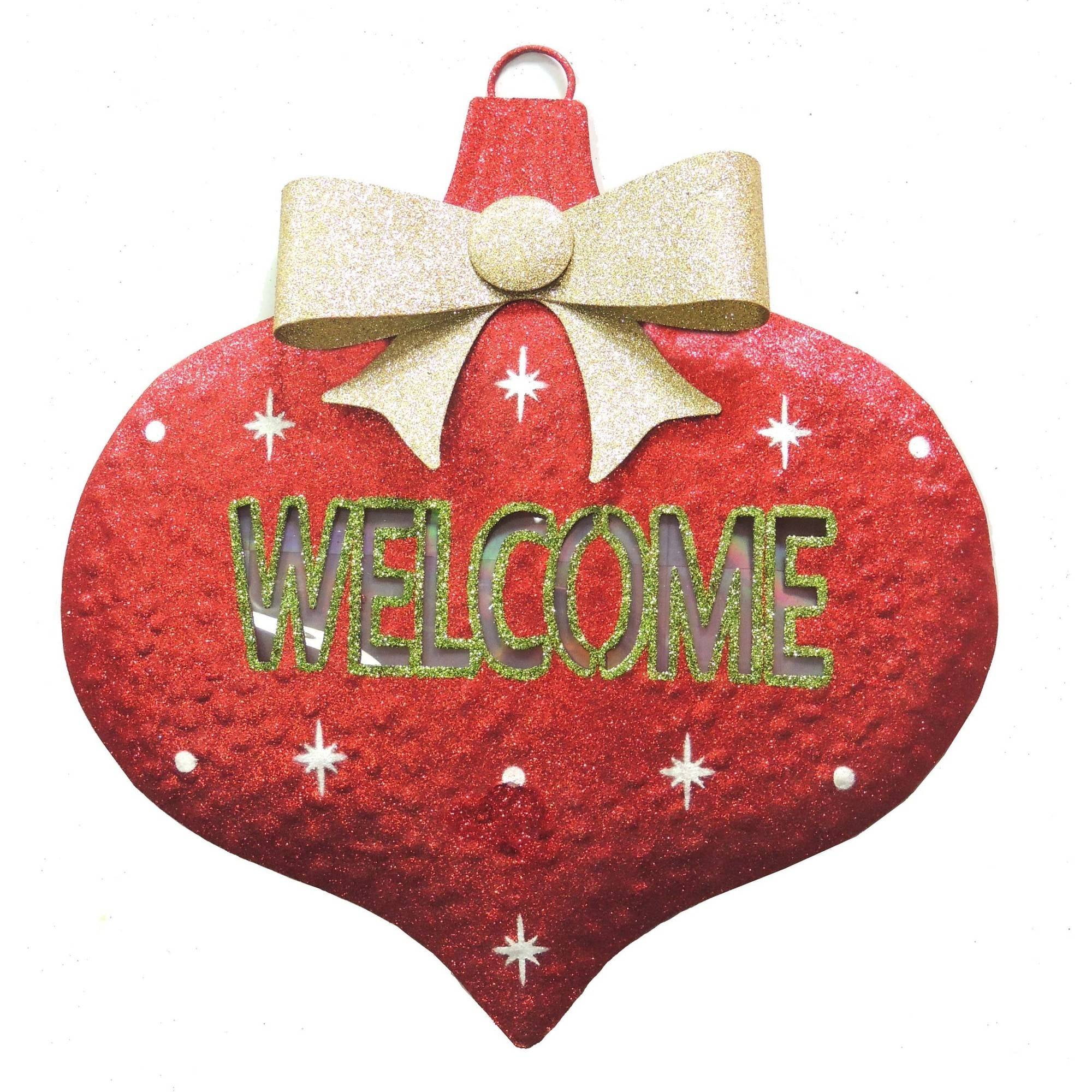 Holiday Time Christmas Lights Metal Hanging Decor with 6 LED