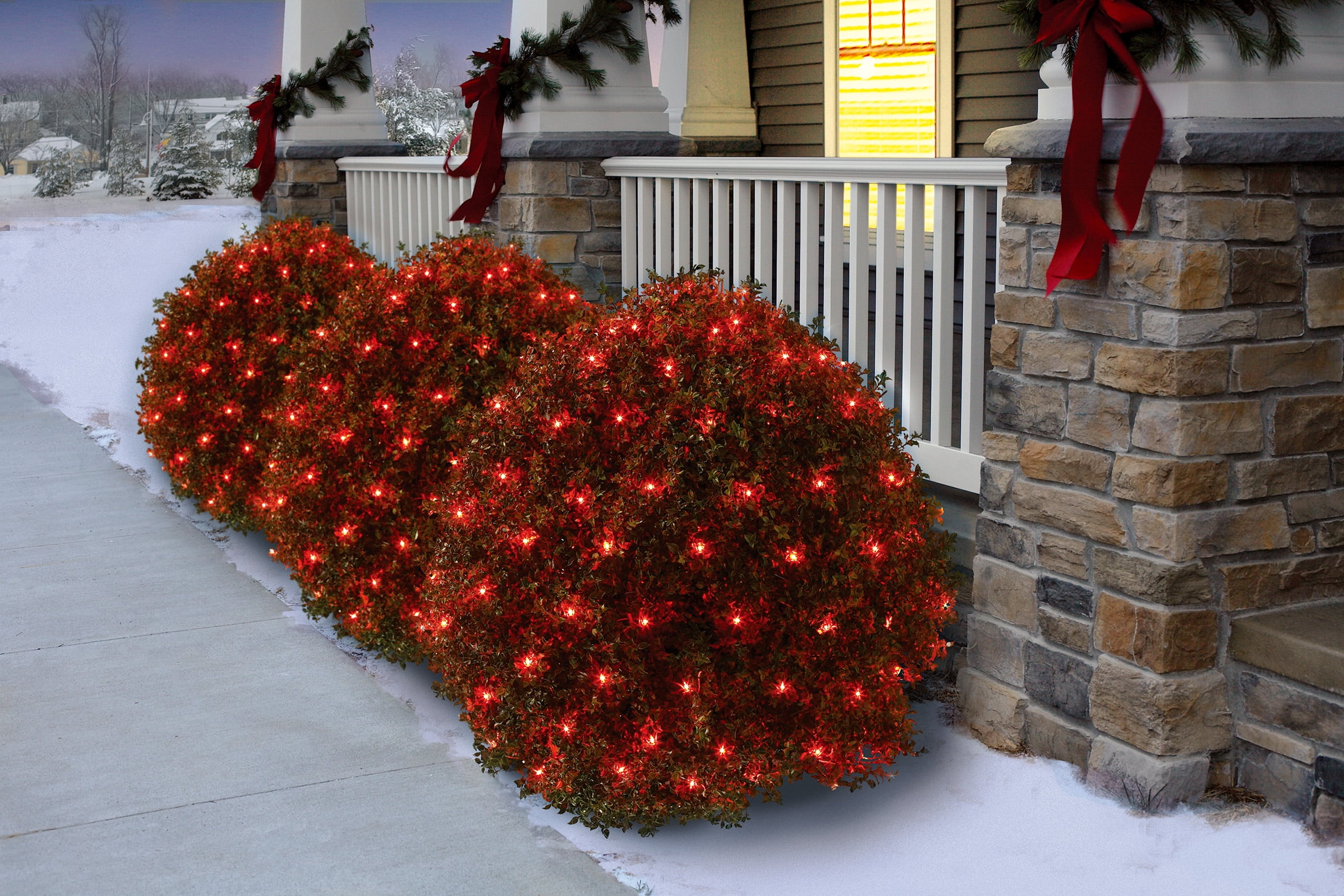 Red net christmas deals lights