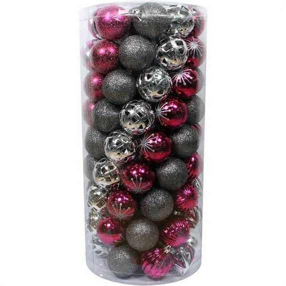 Holiday Time Christmas Ornaments Shatterproof, Set of 101