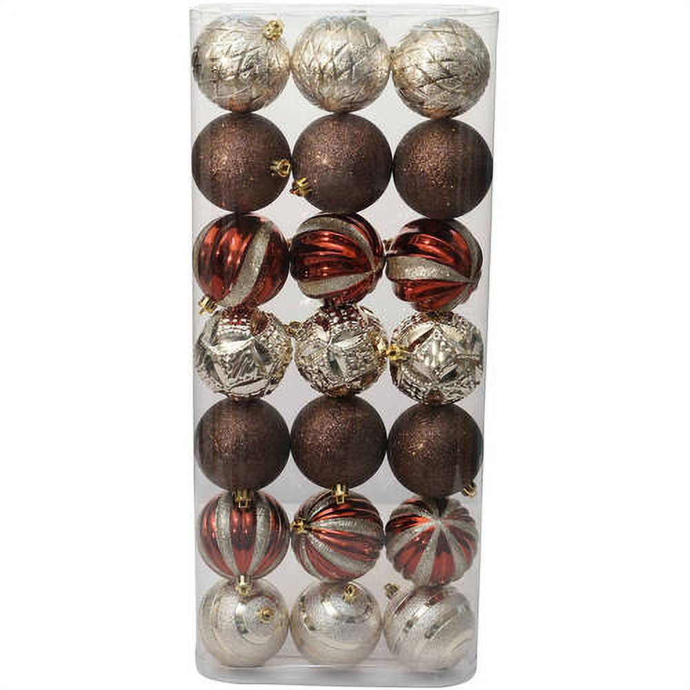 Holiday Time Christmas Ornaments Traditional 70mm Shatterproof