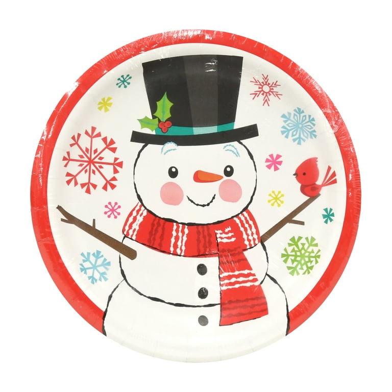 Christmas paper hotsell plates walmart