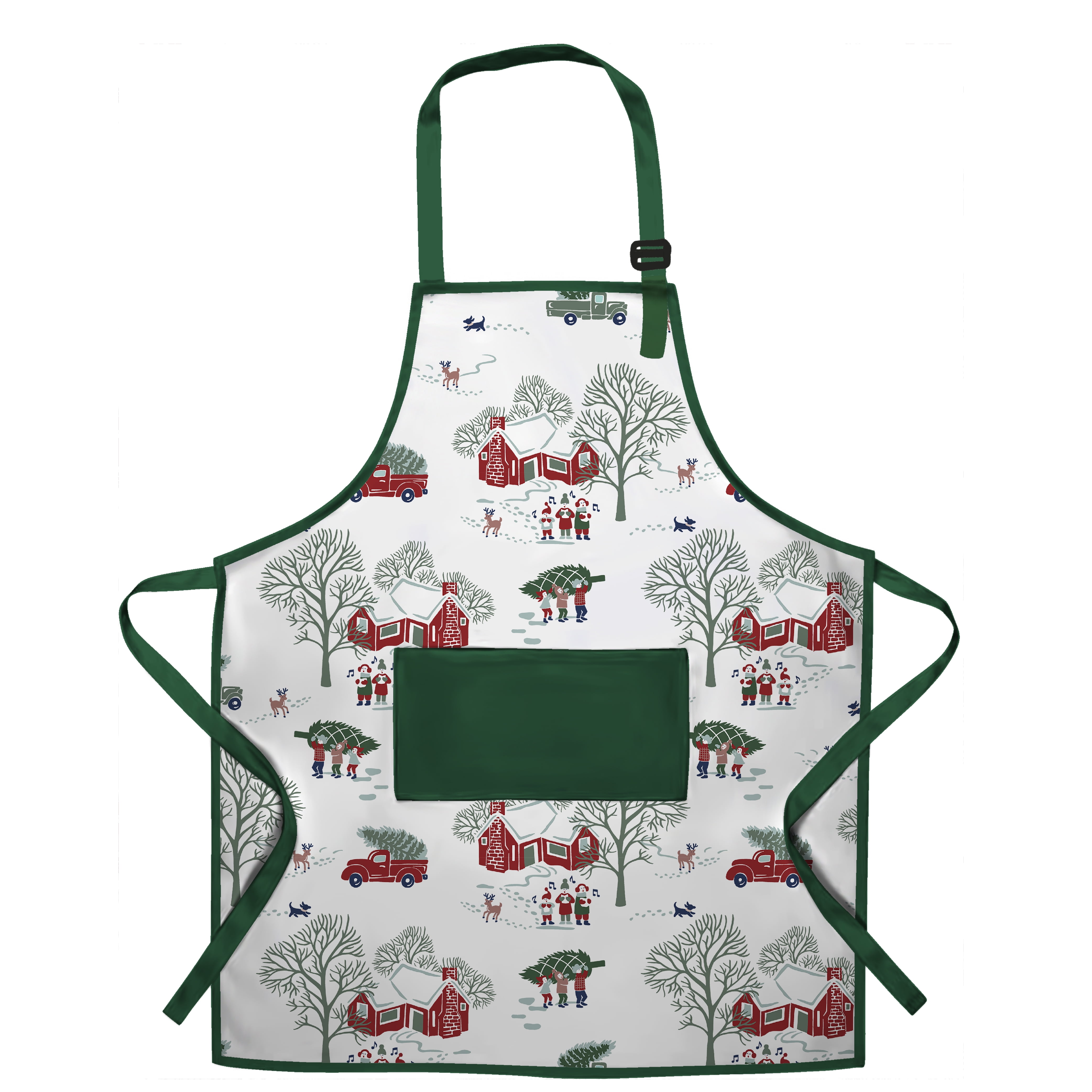 Holiday Time Christmas Plaid Apron – Festive Holiday Baking Apron