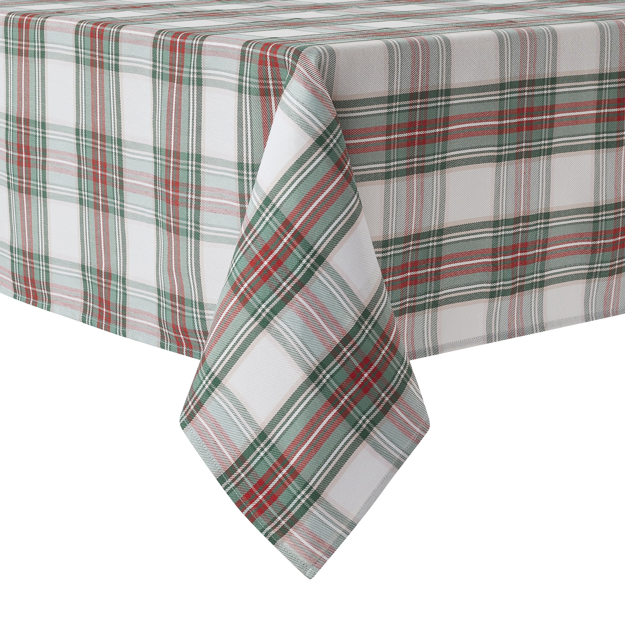 Holiday Time Christmas Tartan Plaid Fabric Tablecloth, Festive Xmas Décor 60" x 102"