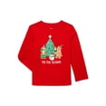 thumbnail image 1 of Holiday Time Christmas Toddler Graphic Tee with Long Sleeves, Sizes 12M-5T, 1 of 3