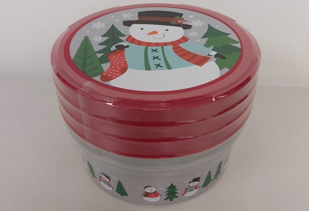 Holiday Time Cookie Container 3PK, Gingerbread