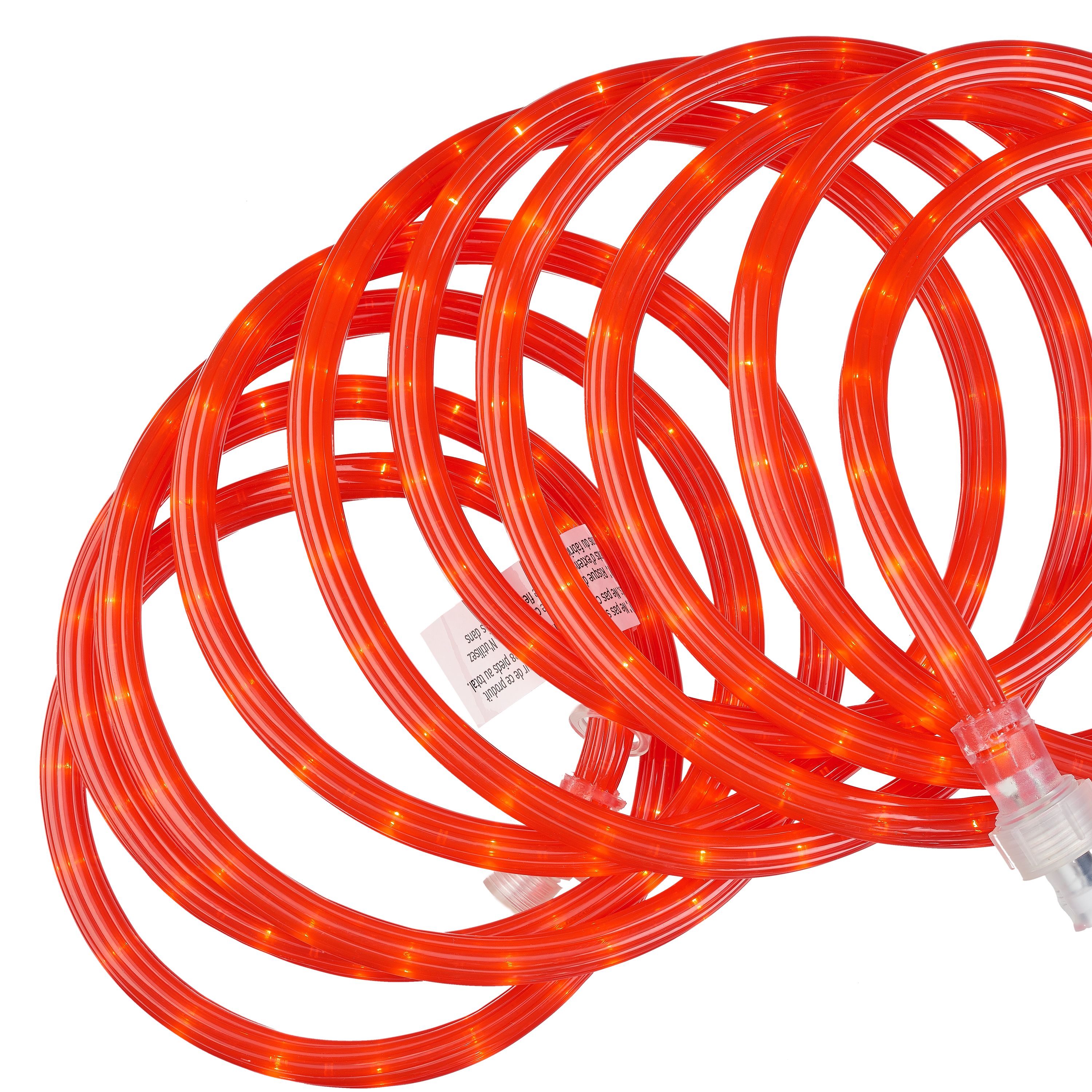 Holiday Time Crystallized Rope Christmas Lights, 18', Red