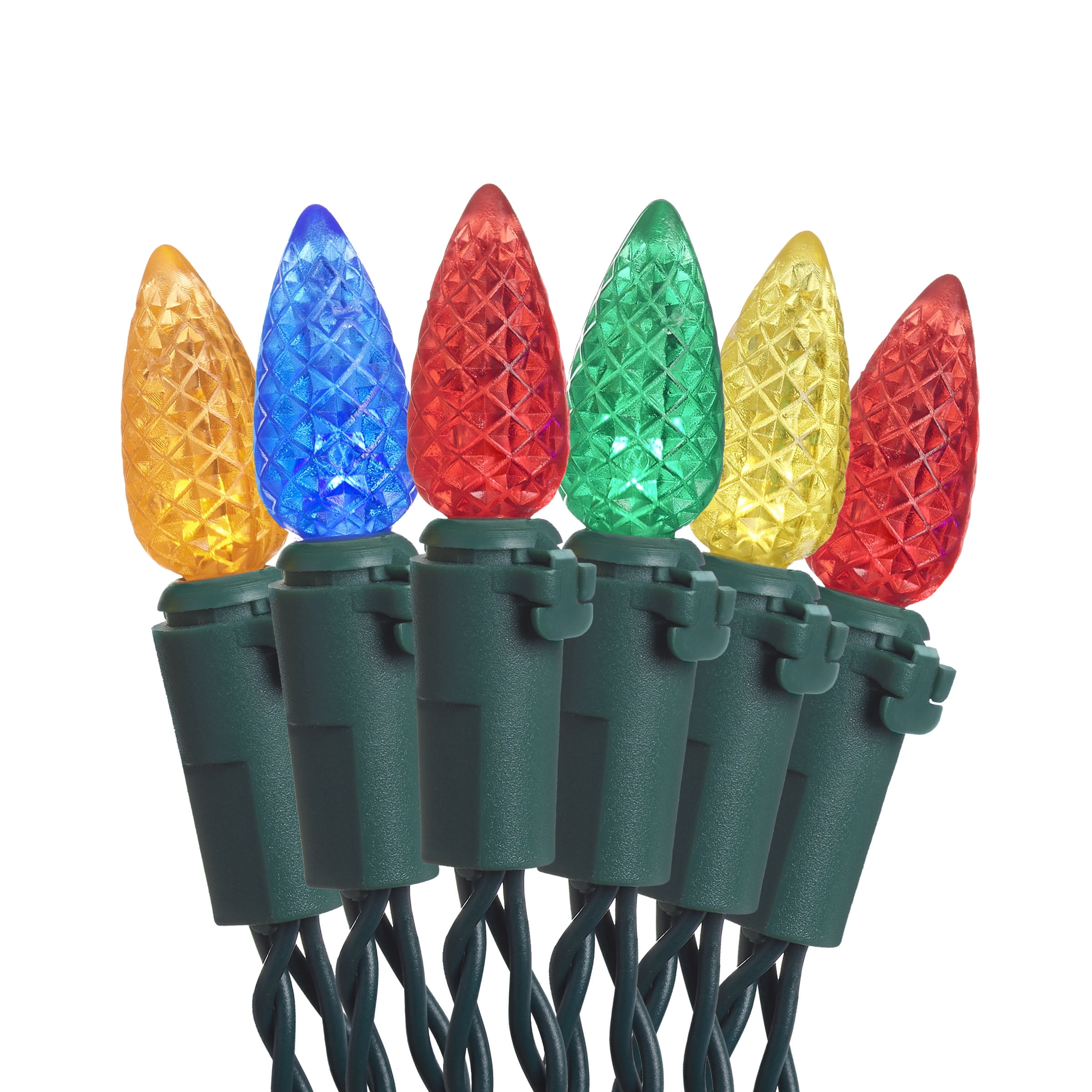 Brandclub - Holiday Time Diamond-Cut Multi-Color 20 LED String Lights ...