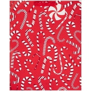 Red and White Candy Canes Christmas Gift Bag, 12.75 in x 16 in, by Holiday Time