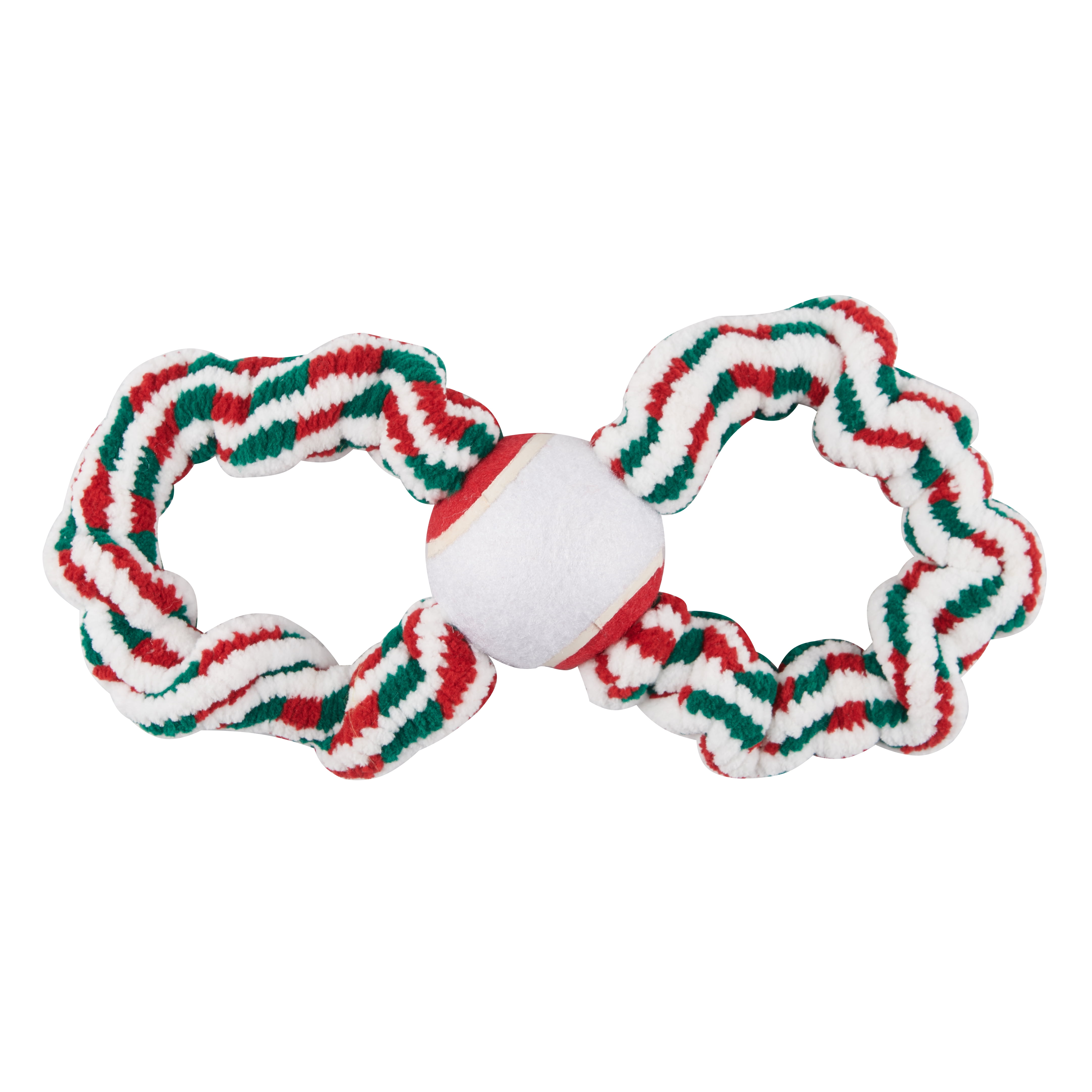 Holiday Time Figure 8 Bungee Rope Dog Toy
