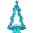 Holiday Time Flattastic Sparkle Iridescent Christmas Tree, 4 Foot